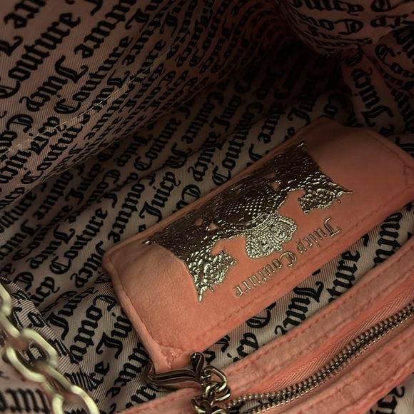 Juicy Couture Pink Velvet Tote and Pouch - Picture 3 of 3